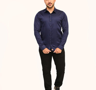 Camisa Social Masculina Manga Longa Acetinada - Pallados