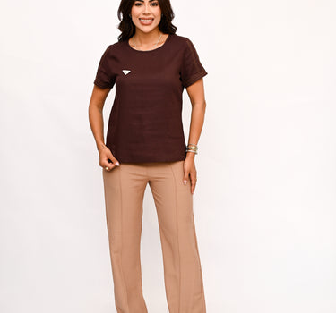 Blusa Feminina com Broche - Pistachio